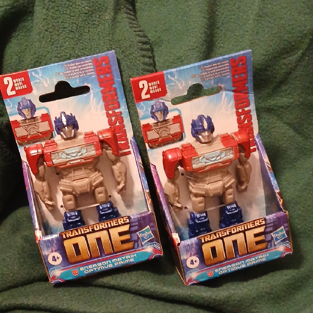 One Optimus Prime Toy - Red and Blue 2 sets